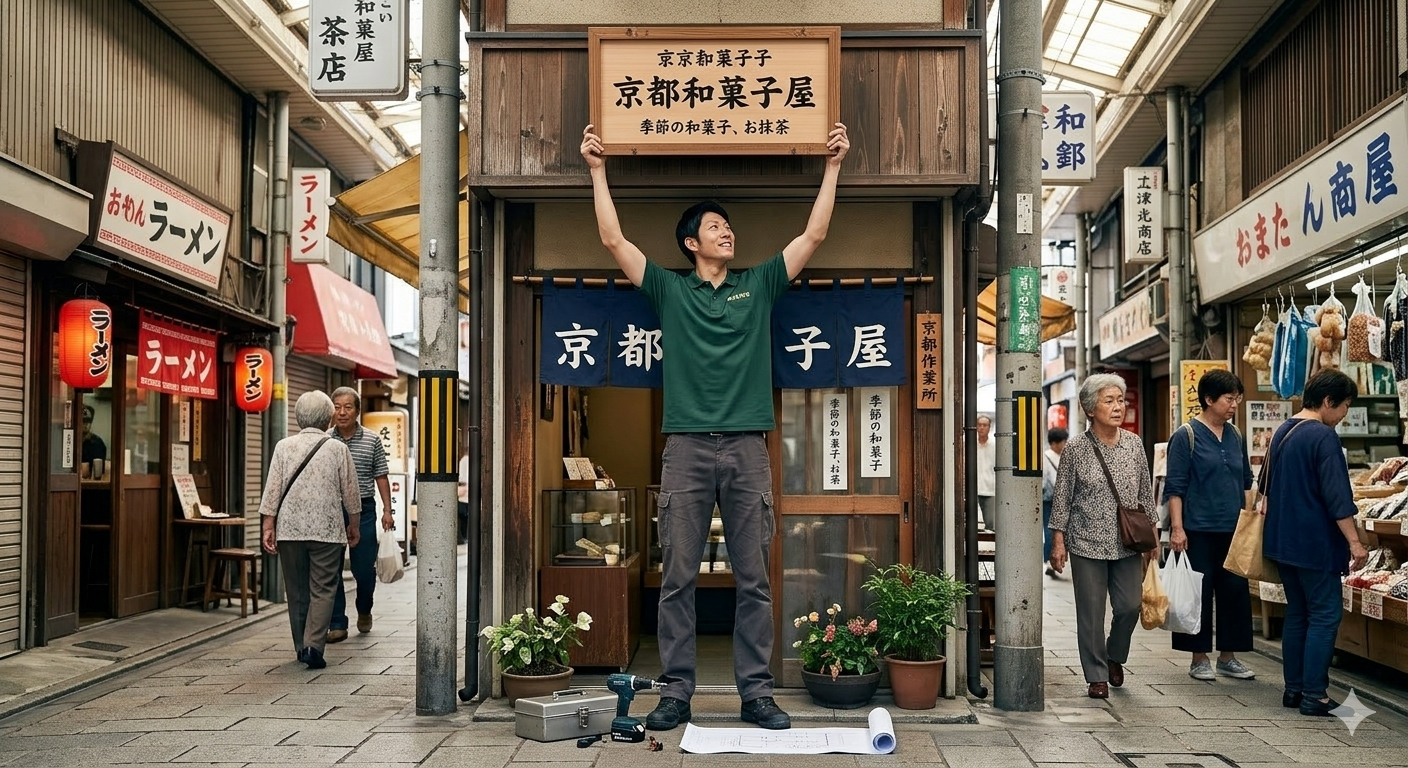 看板設置・屋外作業