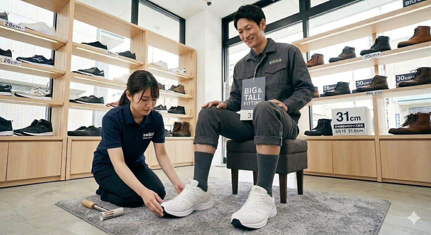 大きいサイズの靴の試着協力